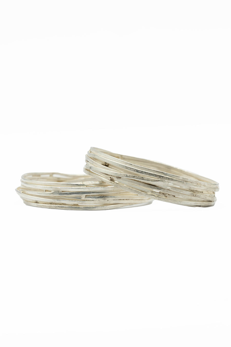 Ten strand silver bangle