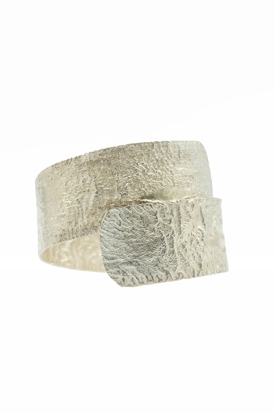 Twisted Reticulated Silver Cuff