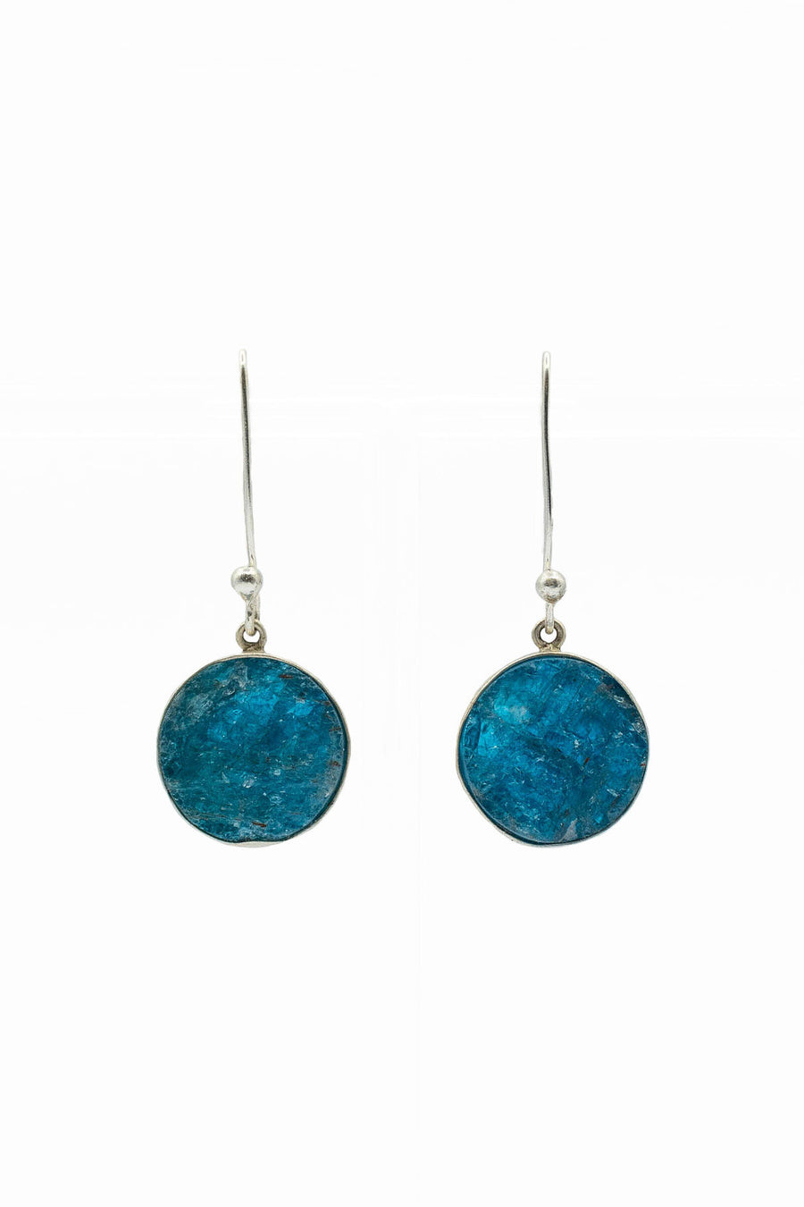 Apatite and silver earrings