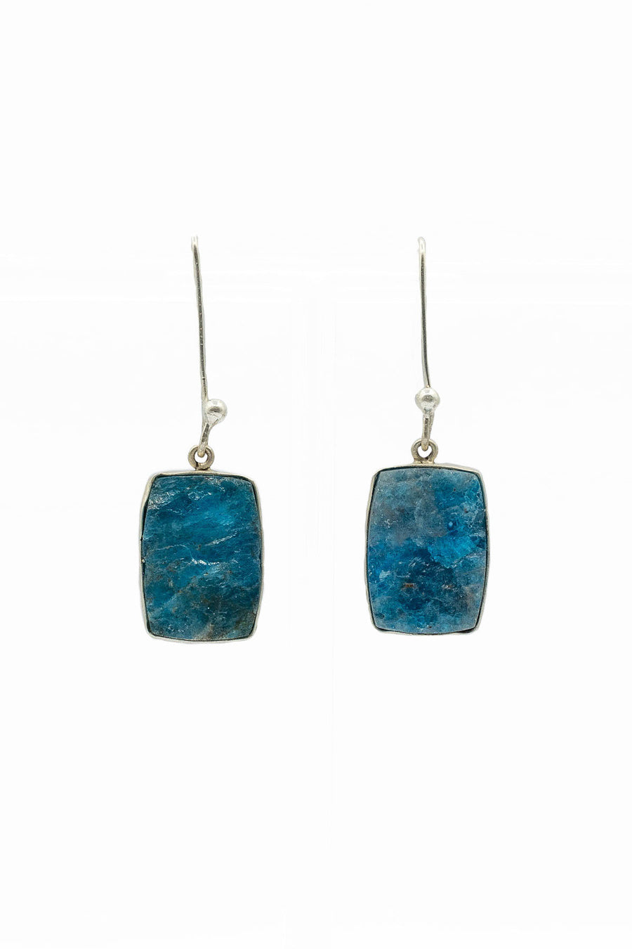 Apatite and silver earrings