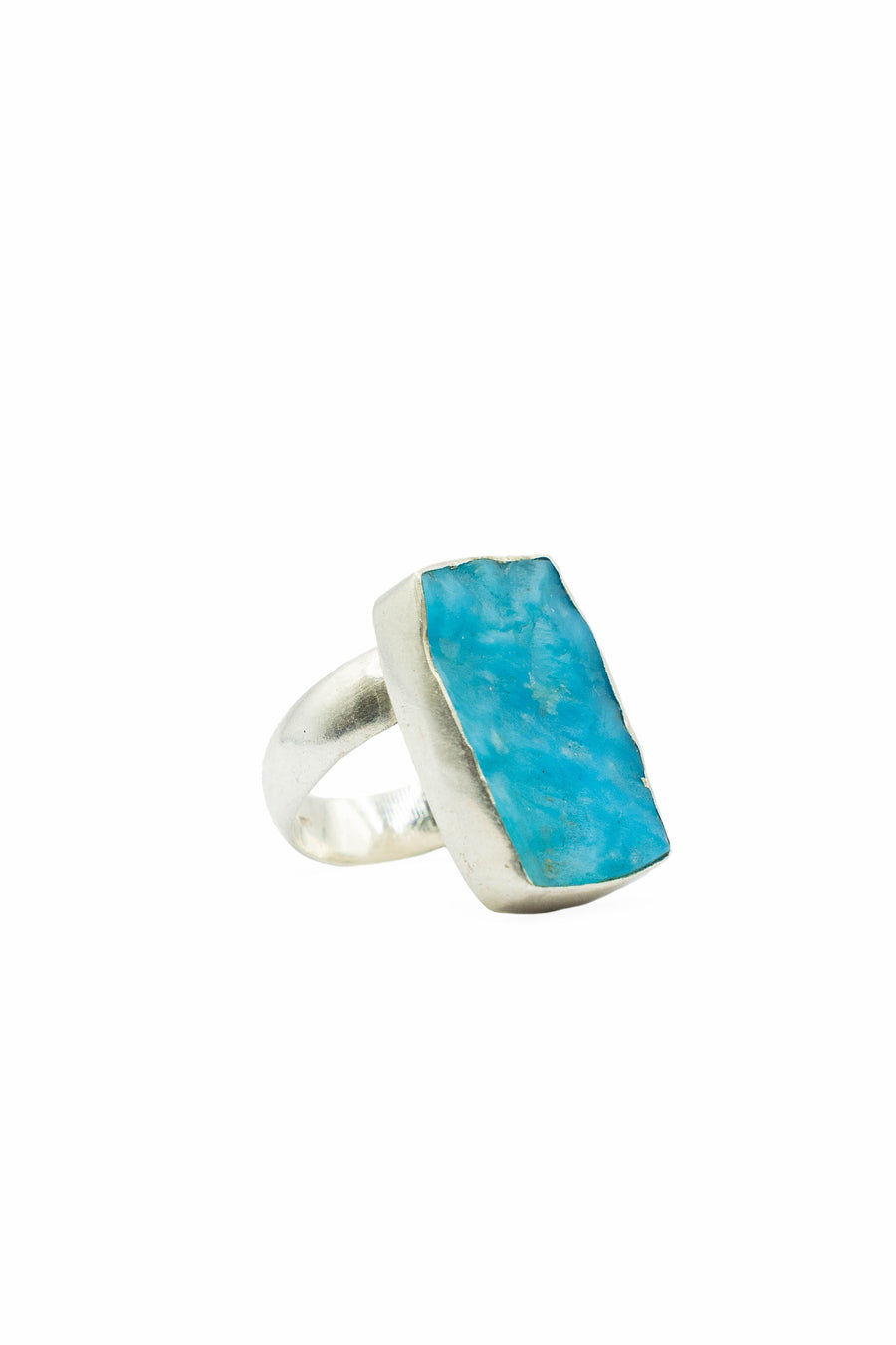 Raw Smithsonite Silver Ring