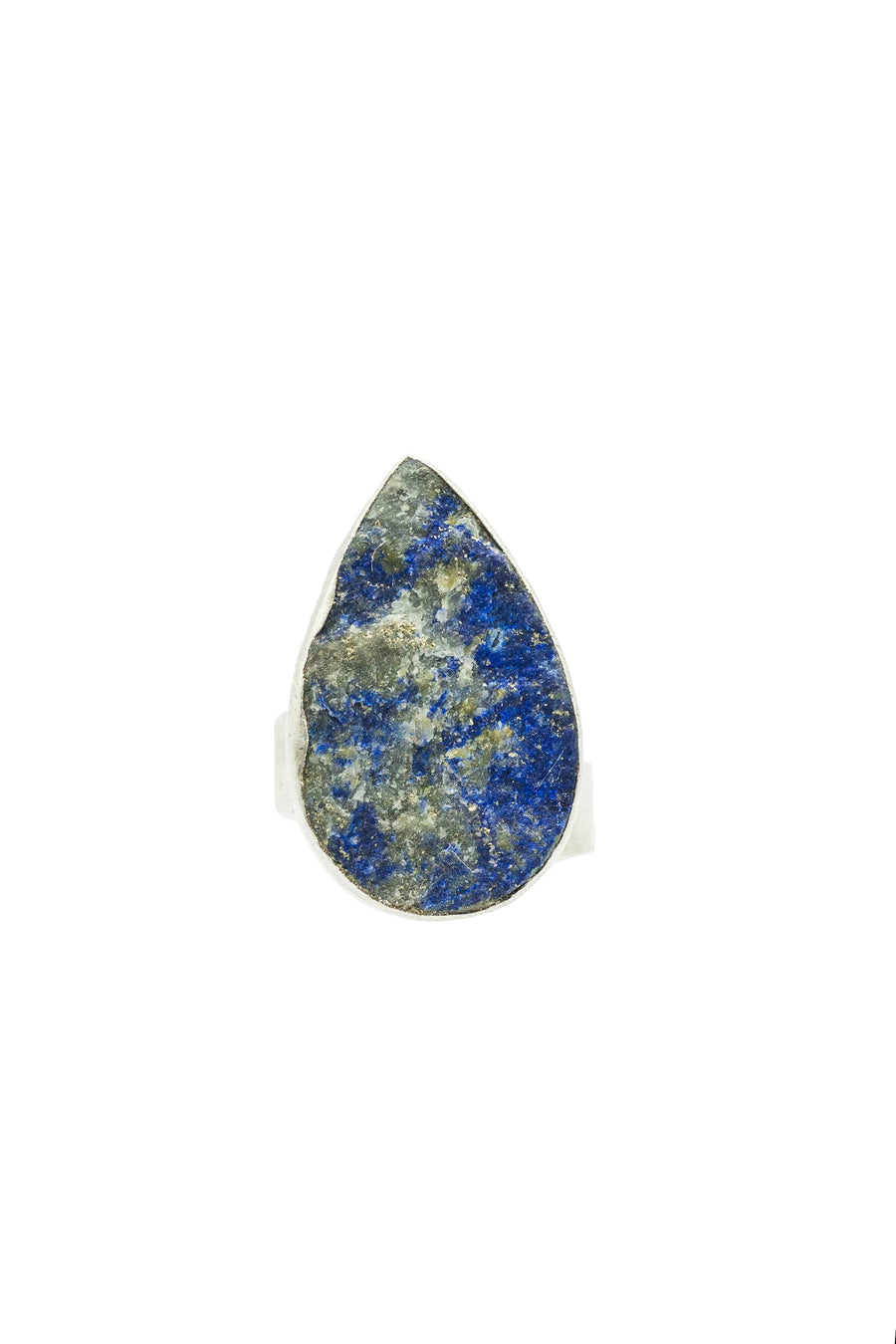 Raw Lapis Lazuli Silver Ring