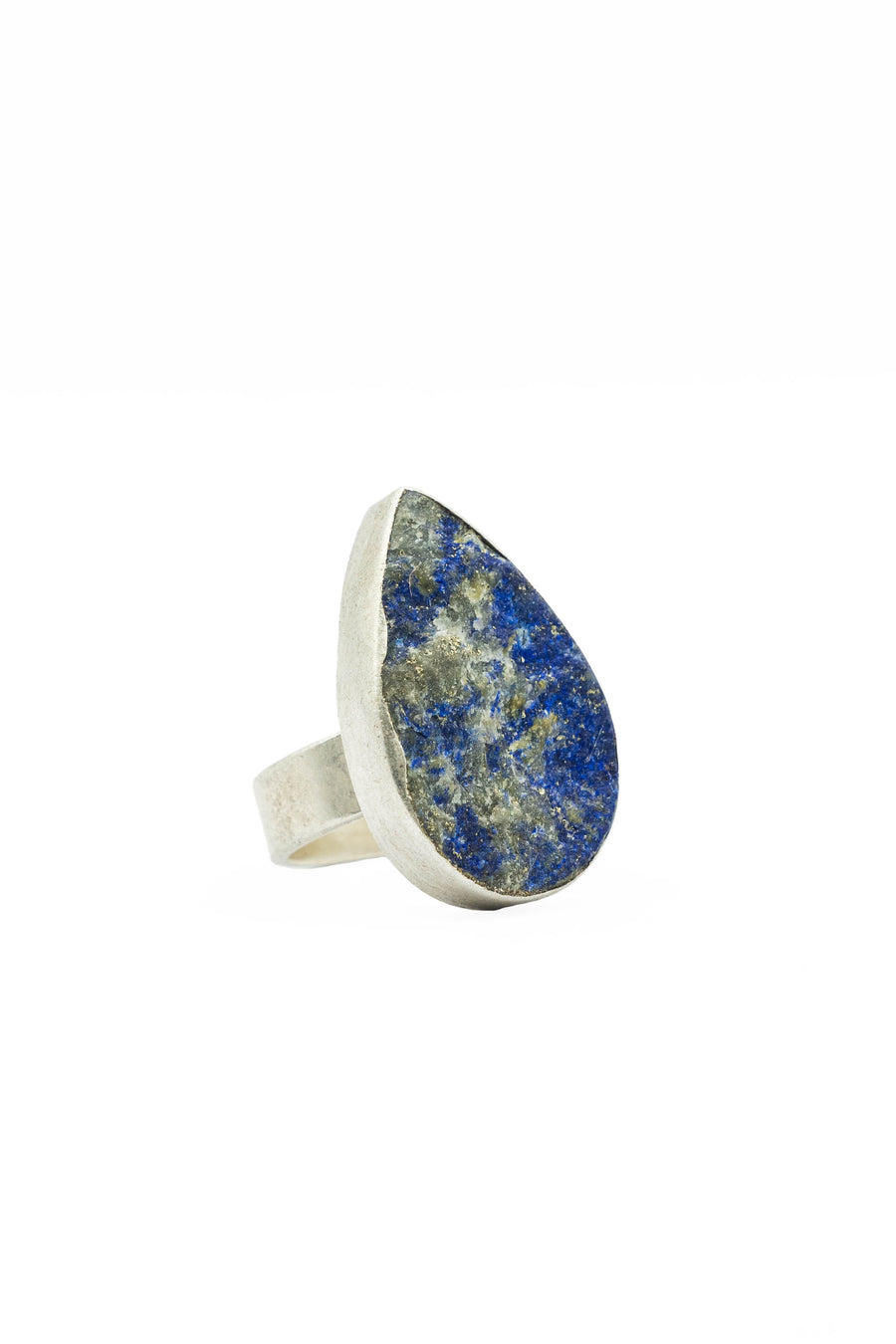 Raw Lapis Lazuli Silver Ring