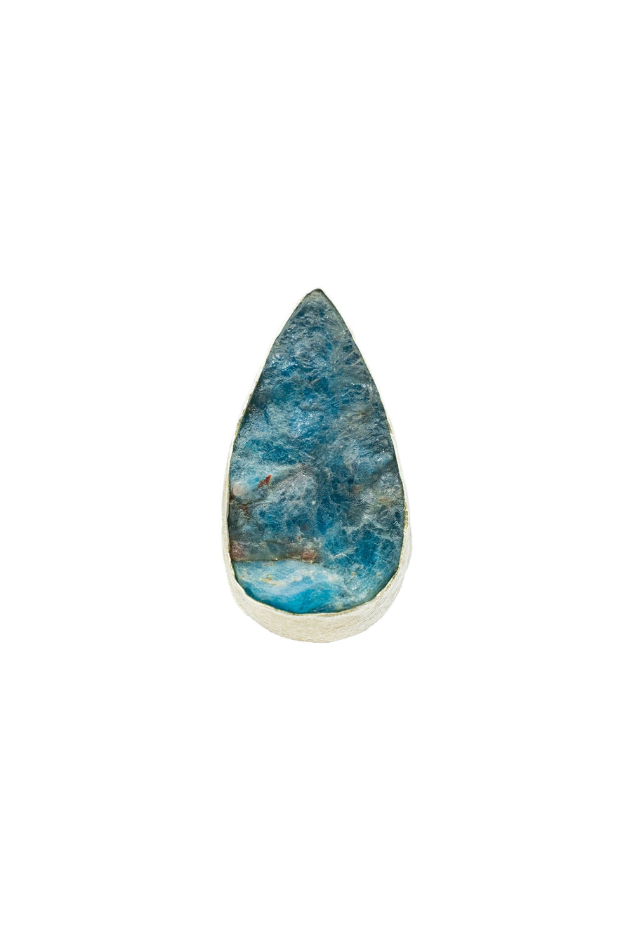 Raw Apatite Silver Ring