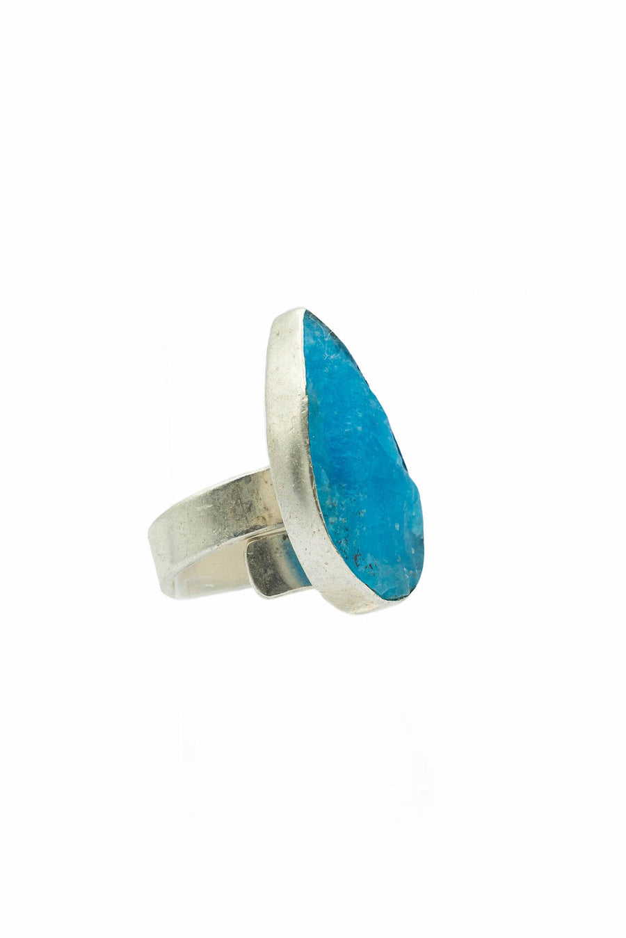 Raw Smithsonite Silver Ring